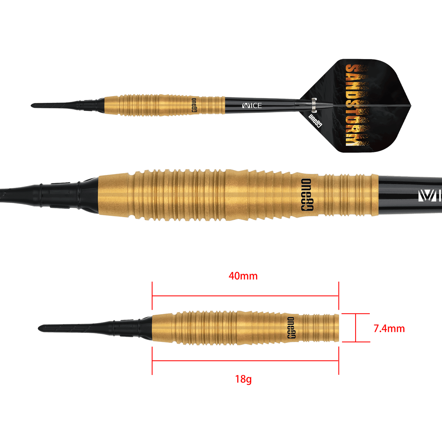 One80 Sandstorm 02 - 18g Softdart