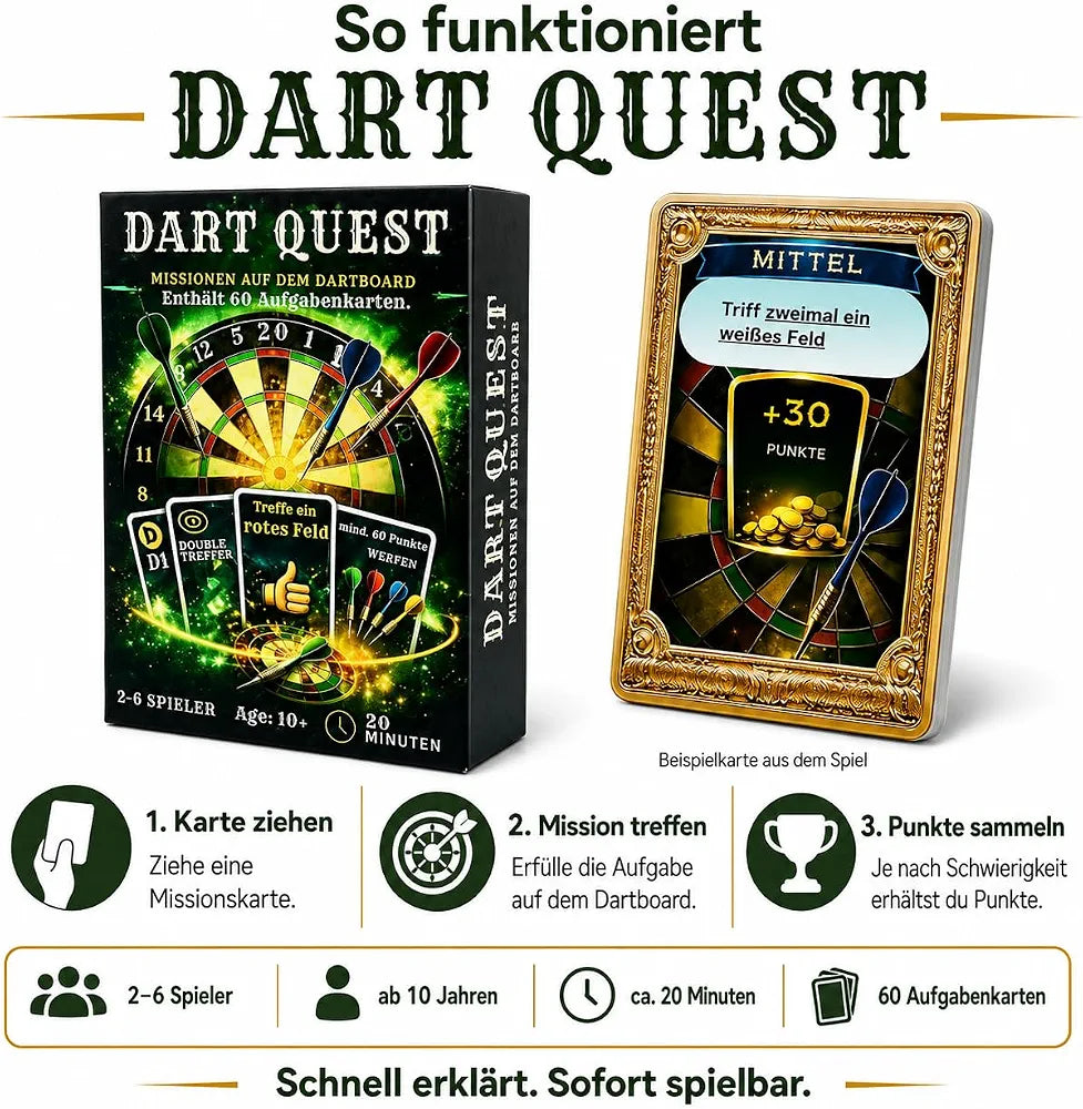 Darts Quest - Kartenspiel für Jedermann