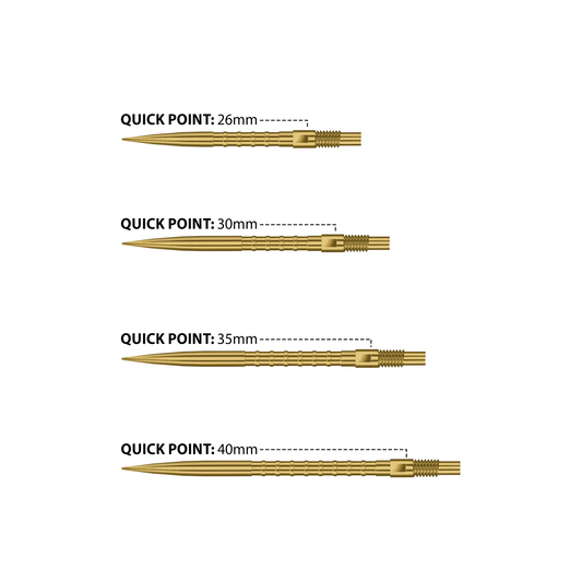 Harrows Heavy Metal Grip Quick Points - gold