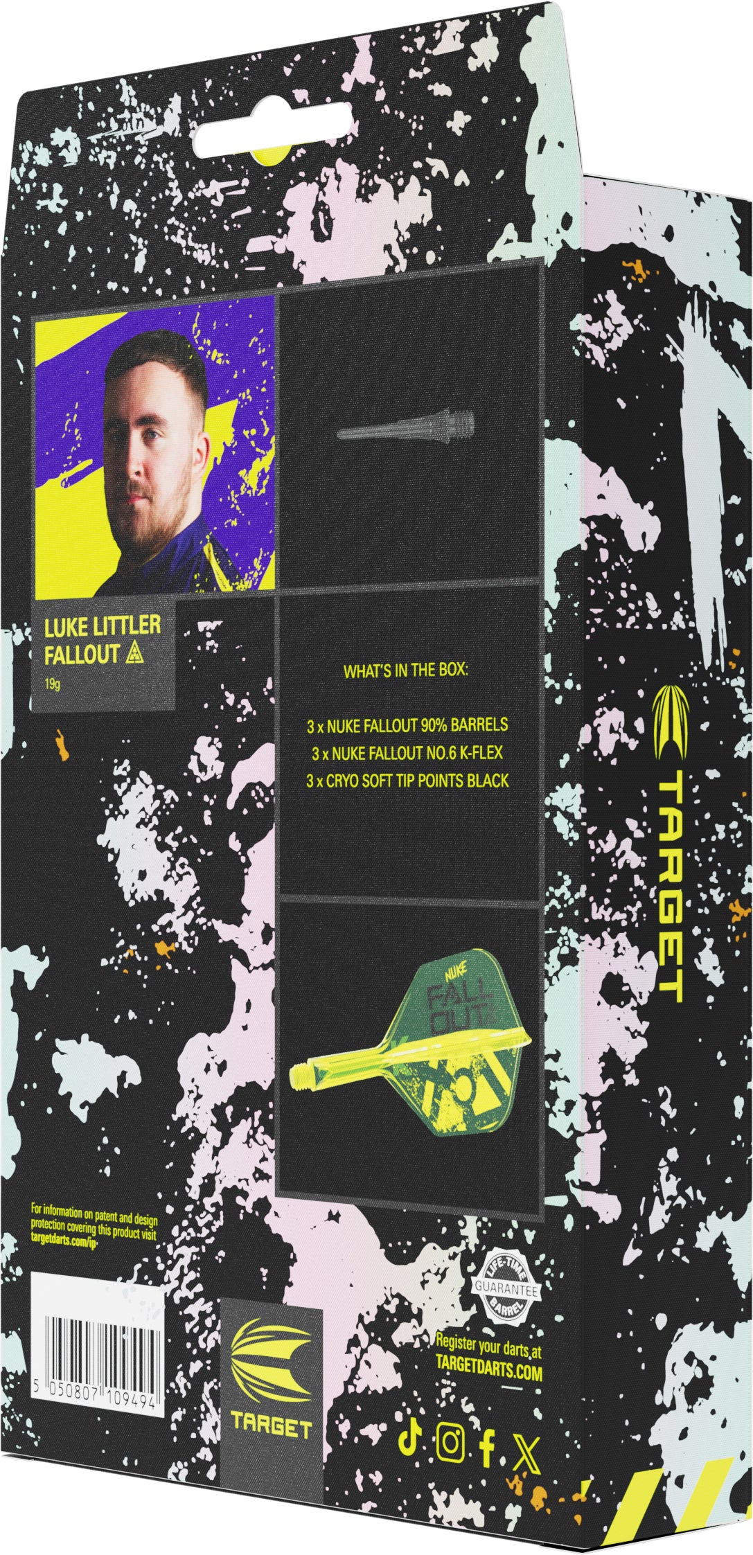 Target Luke Littler Nuke Fallout 90% 19g Softdart