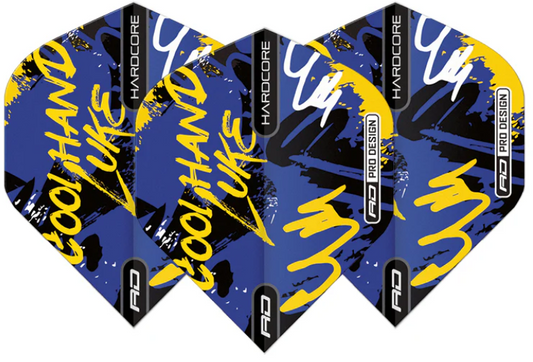 RedDragon Luke Humphries Graffiti Blue Hardcore Standard Dart Flights