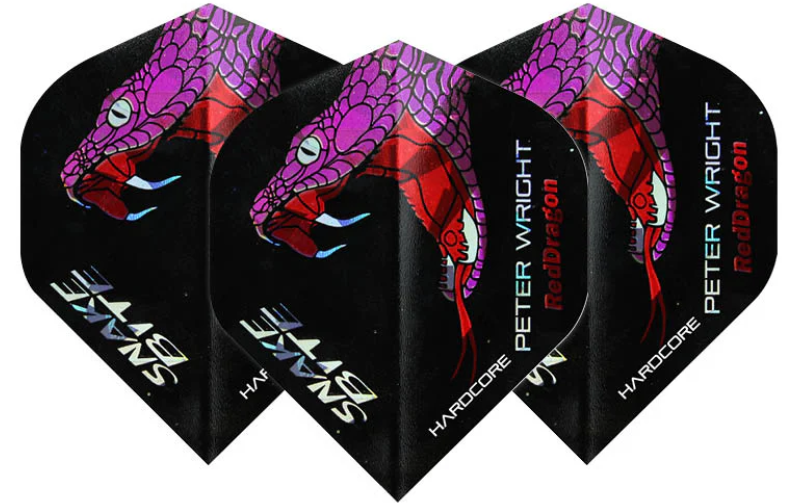 RedDragon Peter Wright Snakebite Hardcore Holographic Dart Flights