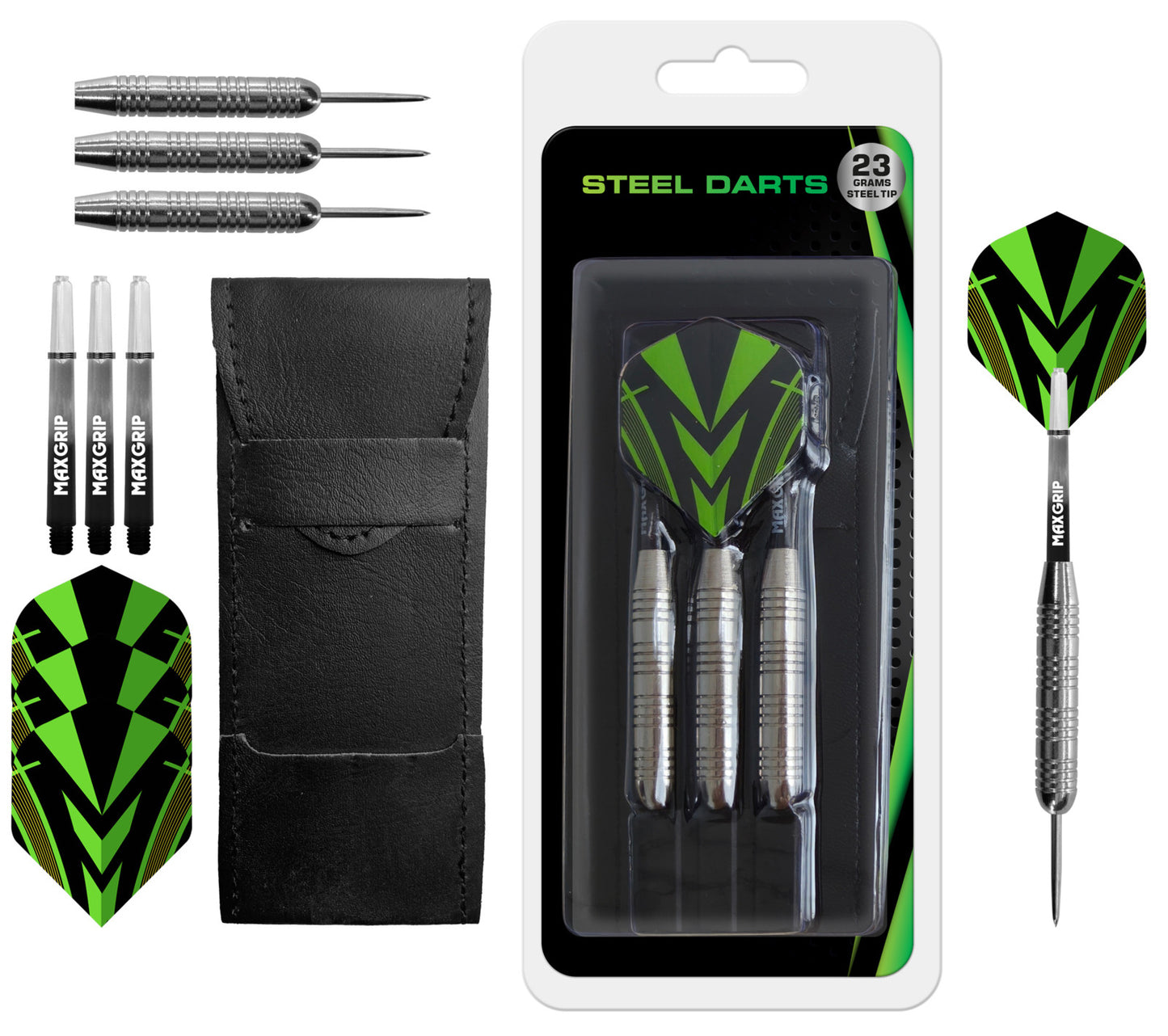 XQMax silver coated Brass Darts 23g Set