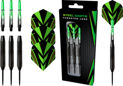 XQMax silver coated - Tungsten Look - Brass Darts 20g Set