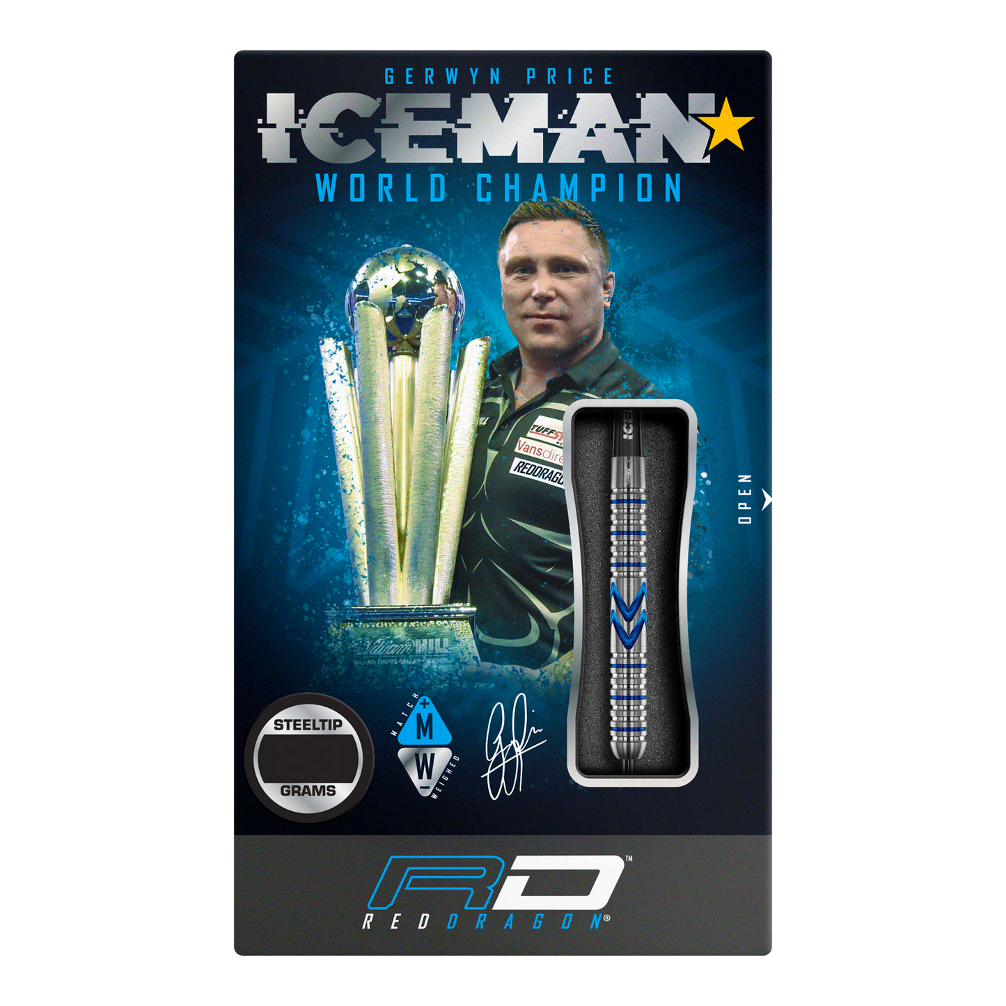 Red Dragon Gerwyn Price Iceman Midnight Edition Steeldart