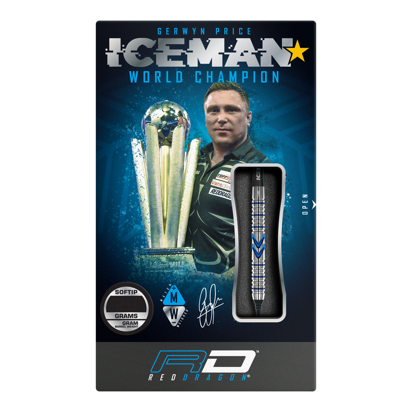 Red Dragon Gerwyn Price Iceman Midnight Edition Softdart 20g