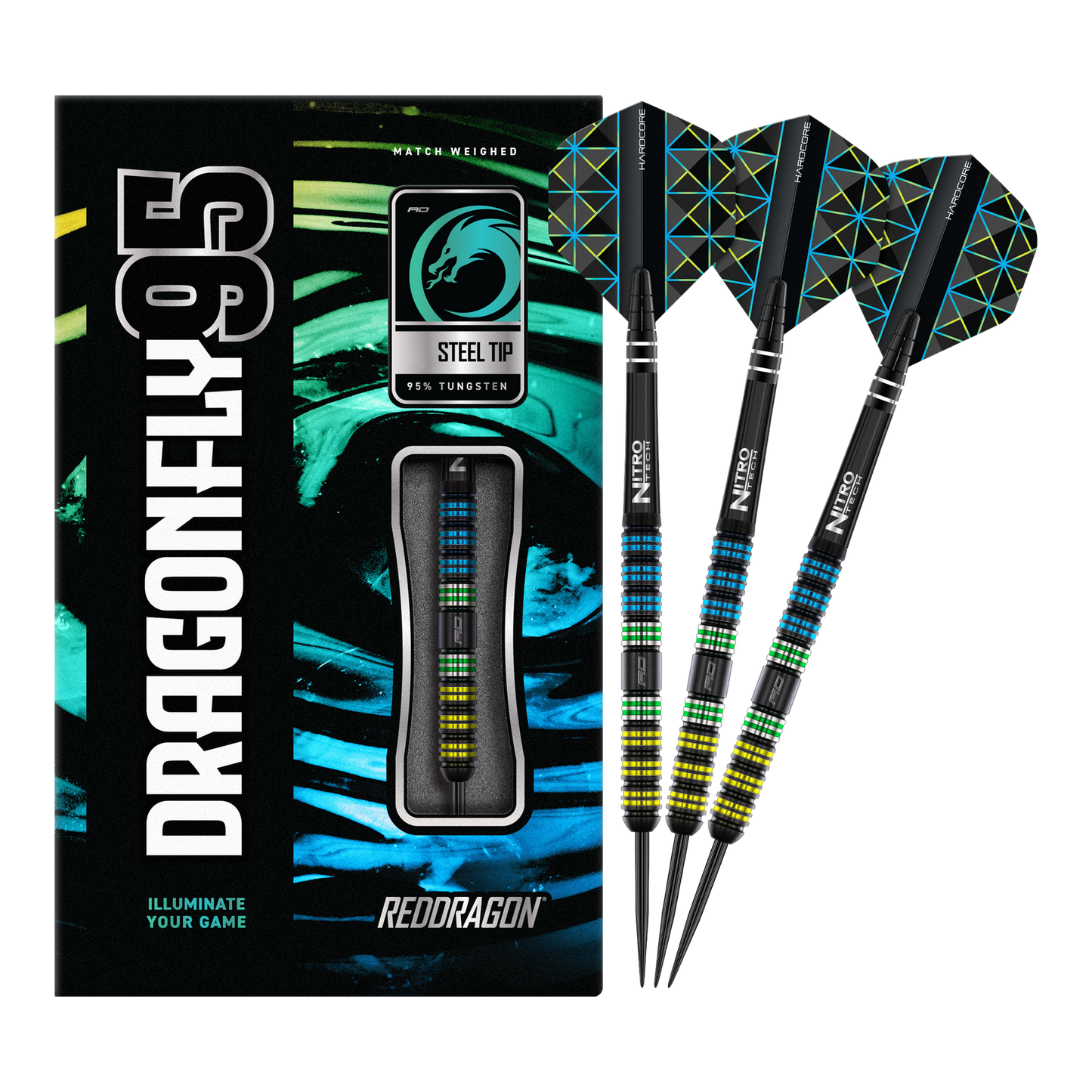 Red Dragon Dragonfly 95 Black Parallel Steeldarts