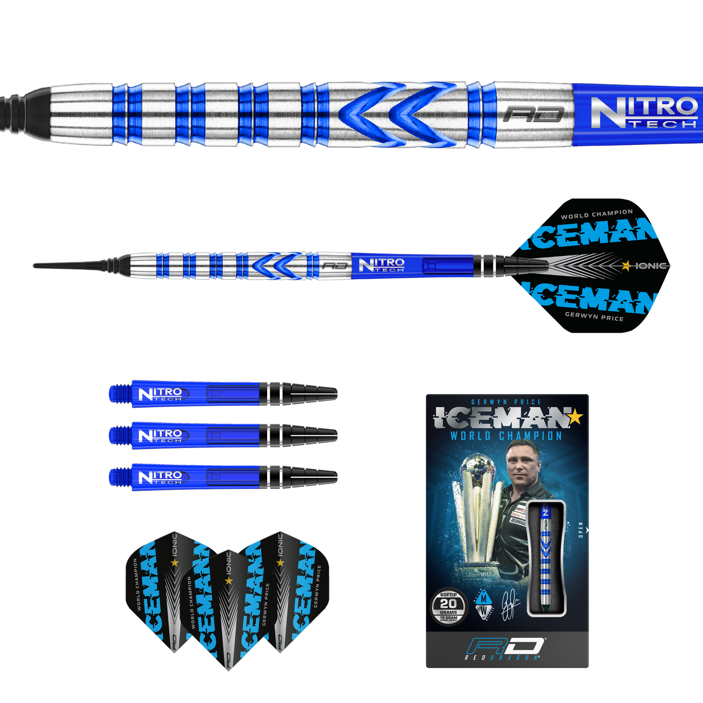 RedDragon Gerwyn Price Blue Originals Softdart 20g