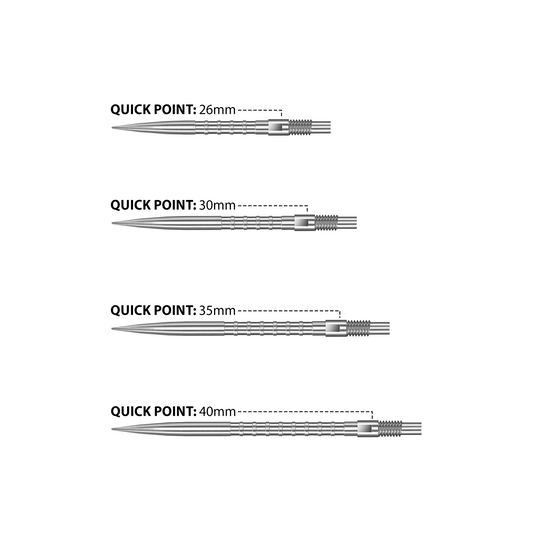 Harrows Heavy Metal Grip Quick Points - silber