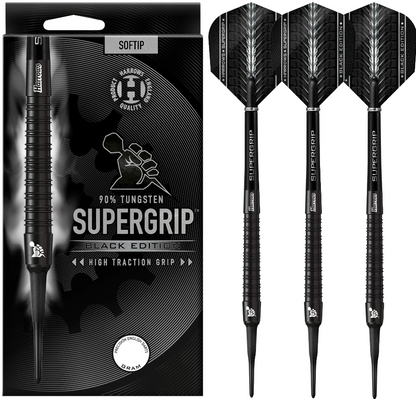 Harrows Supergrip Black Edition - 90% Softdart