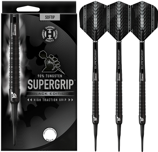 Harrows Supergrip Black Edition - 90% Softdart