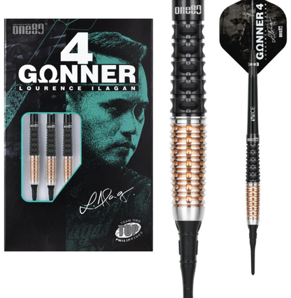 One80 Gunner 4 Softdart 20.5g - Black&Rosegold