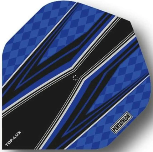 Pentathlon TDP-Lux Dart Flights - Vision Black Centre - No2 blau