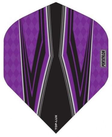 Pentathlon TDP-Lux Dart Flights - Vision Black Centre - No2 lila