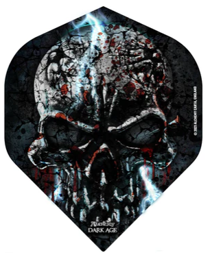 Alchemy Dart Flights - Offiziell lizenziert - Std - No2 - Schwarz - Lightning Skull