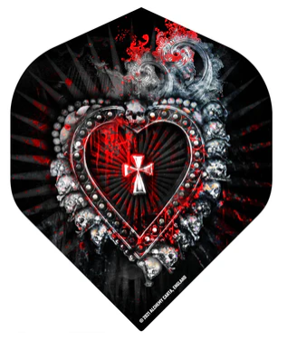 Alchemy Dart Flights - Offiziell lizenziert - Std - No2 - Schwarz - Sanctus Sanguis