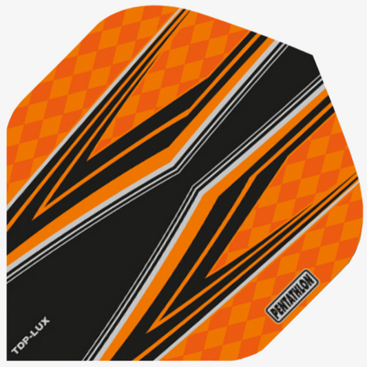 Pentathlon TDP-Lux Dart Flights - Vision Black Centre - No2 orange