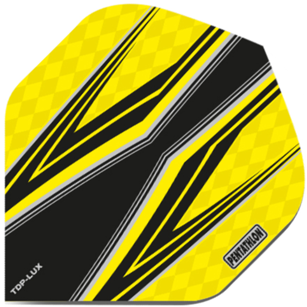 Pentathlon TDP-Lux Dart Flights - Vision Black Centre - No2 gelb