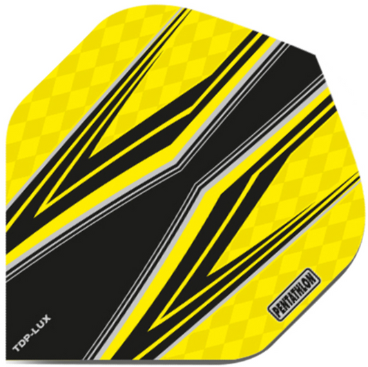 Pentathlon TDP-Lux Dart Flights - Vision Black Centre - No2 gelb