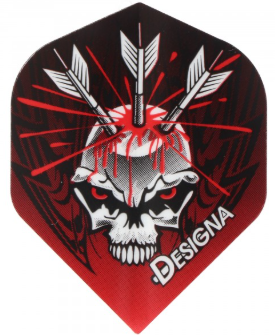 Designa Dart Flights - Extra Strong - Std - Darts in Skull