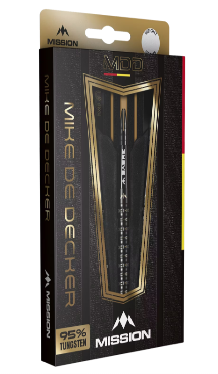 Mission Mike De Decker 95% - Black & Gold Steeldart