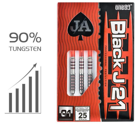 One80 Black J21 - 01 Steeldart