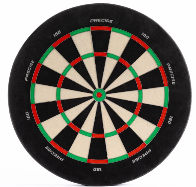 Precise180 Steeldartboard - Endorphine ohne Zahlenring mit Magnethalter