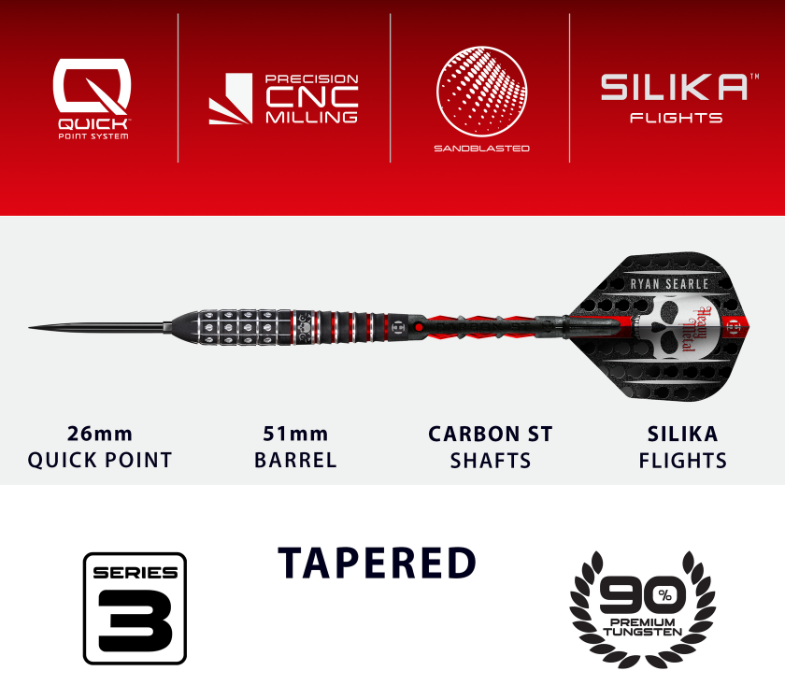 Harrows Ryan Searle Series 3 Quick Point Steeldarts