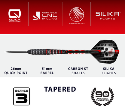 Harrows Ryan Searle Series 3 Quick Point Steeldarts