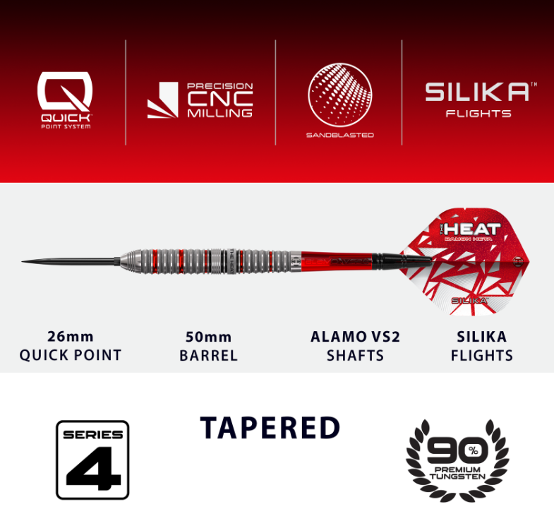 Harrows Damon Heta Series 4 Quick Point Steeldarts