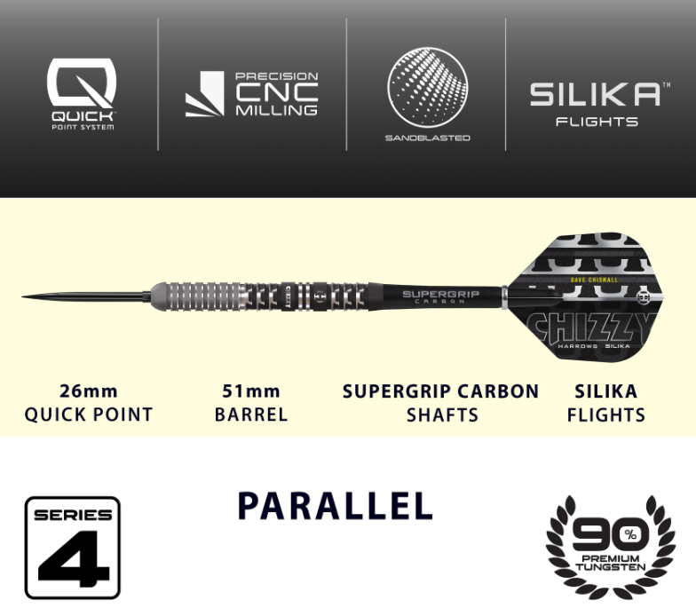 Harrows Dave Chisnall Chizzy Series 4 Quick Point Steeldarts