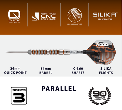 Harrows Luke Woodhouse Series 3 Quick Point Steeldarts