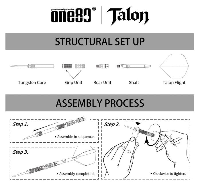 One80 Talon T1 22g Steeldart