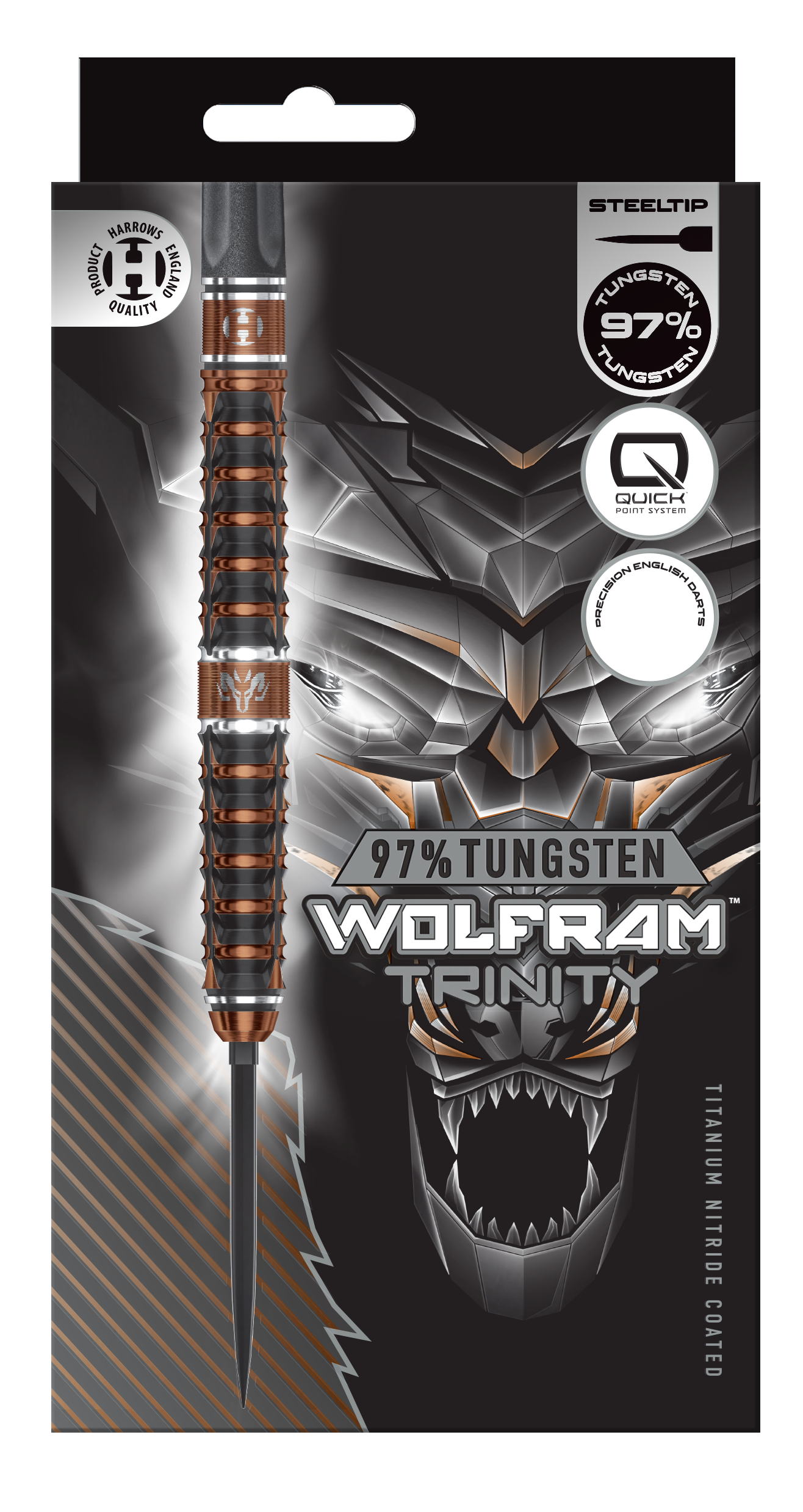 Harrows Wolfram Trinity Quick Points 97% Steeldart