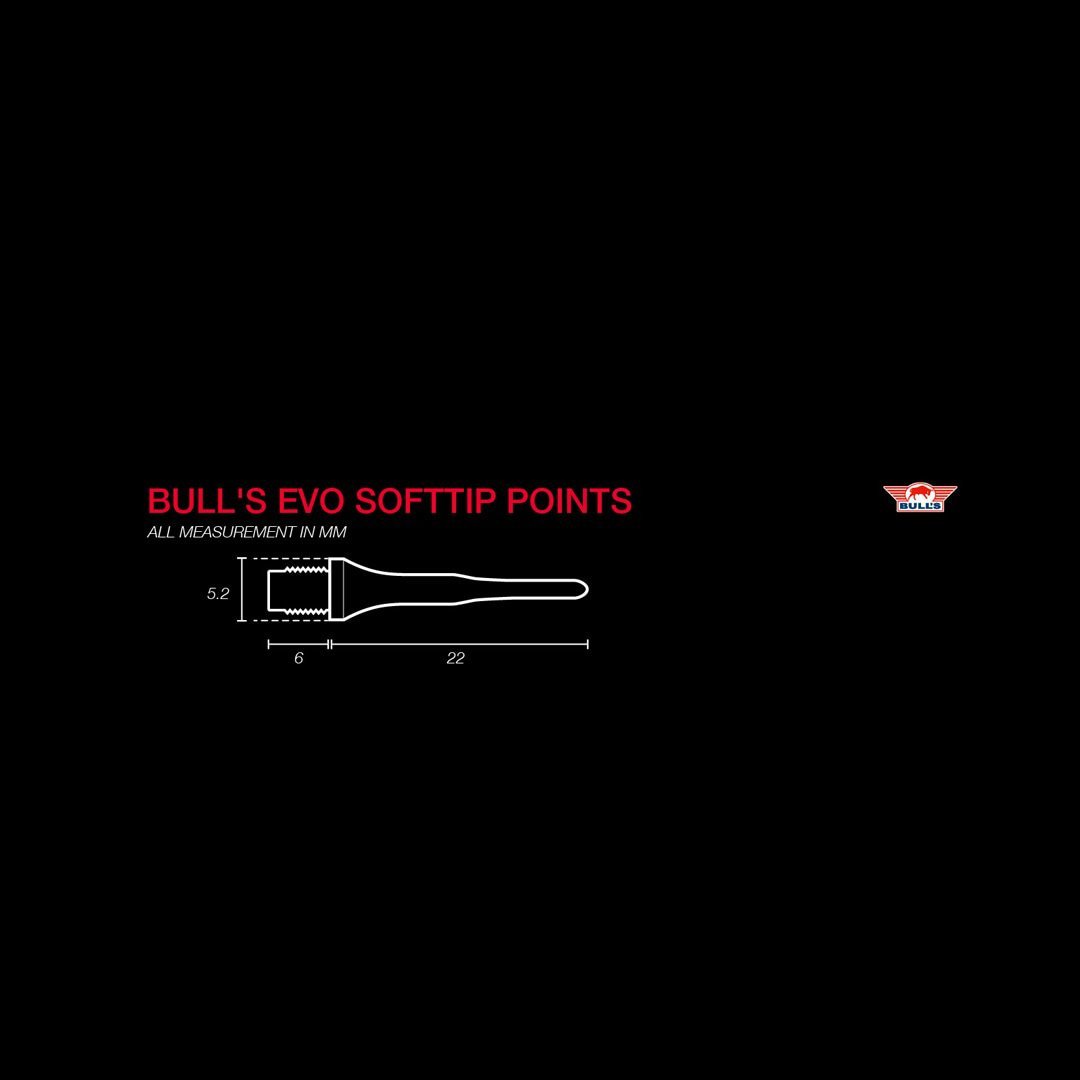 Bull's EVO Softtip Points | 100 pcs