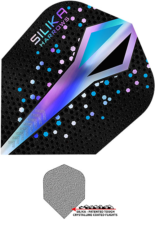 Harrows Silika Colourshift silver No.6 Flights