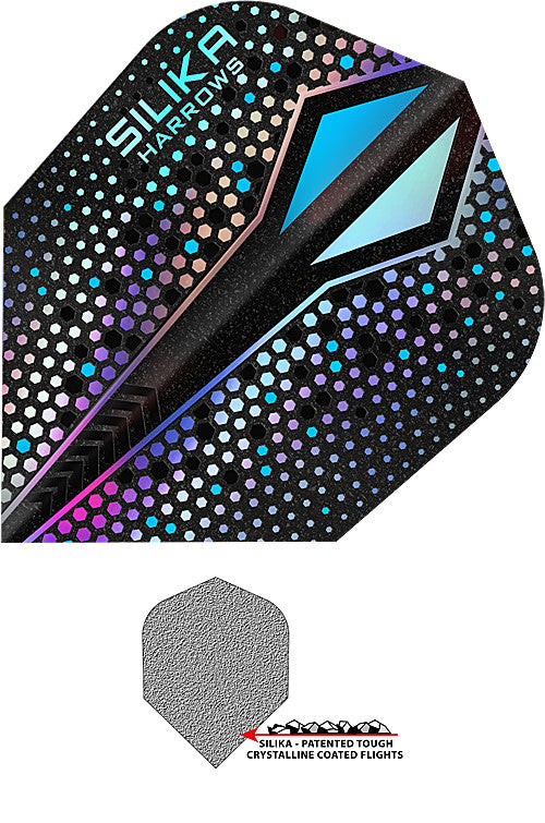 Harrows Silika Colourshift silver-X Flights
