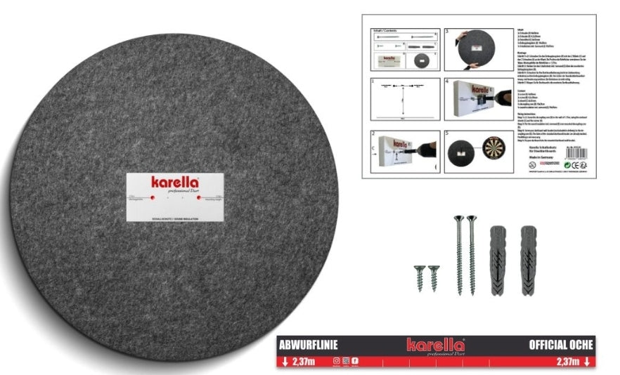 Karella Schallschutz für Steeldartboard