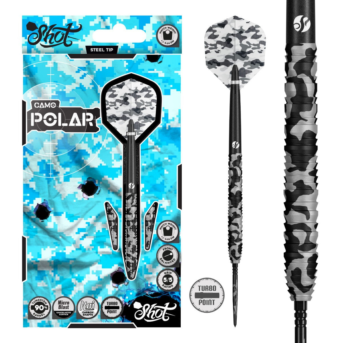 Shot Camo Polar 90% TP Steeldart