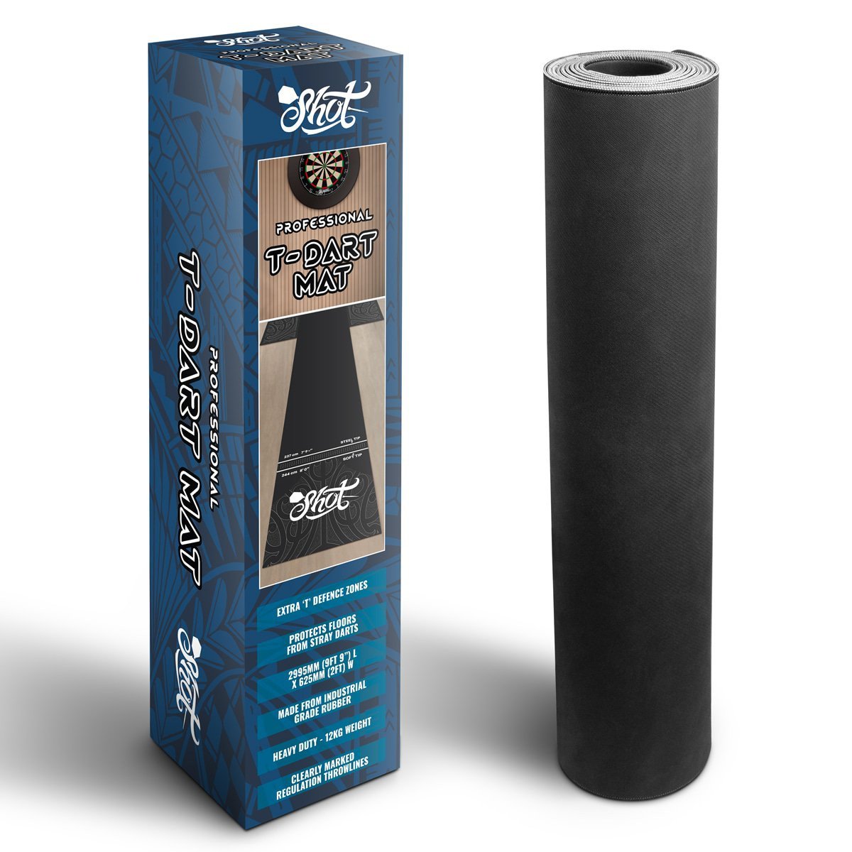 Shot Rubber Dartmat | 300x62 cm
