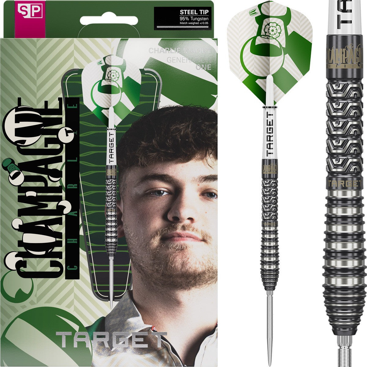 Target Charlie Manby 95% Swiss Point Steeldart