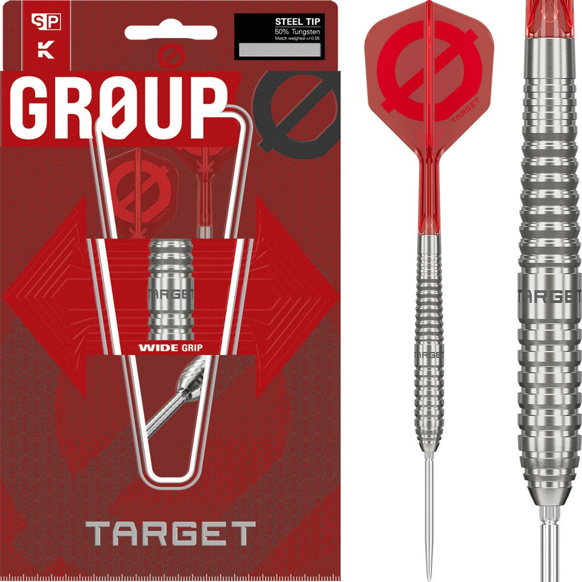 Target GROUP 01 Ø 50% Swiss Point Steeldart
