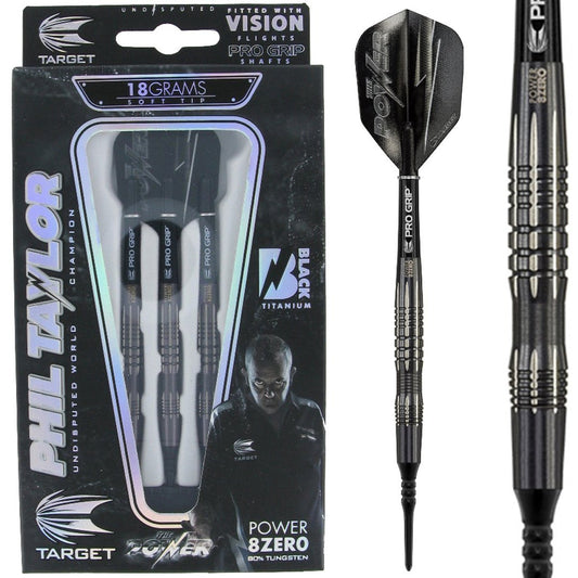 Target Phil Taylor Power 8Zero Black B 80% 18g Softdart